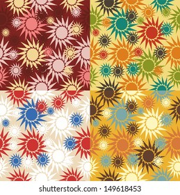 pattern with stylized stars in retro style