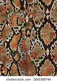 a pattern suitable for snakeskin-themed textiles