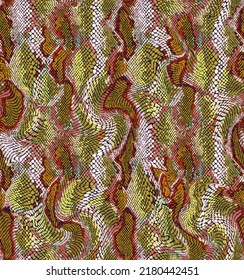 a pattern suitable for textiles from a snake with the skin of a wild animal