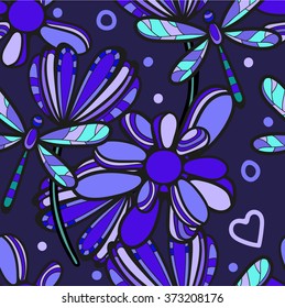 Pattern for summer with floral elements
