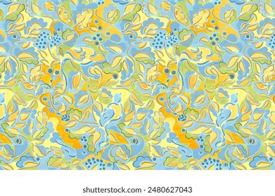 pattern of summer flowers. Floral simple diagonal seamless background for textile or book covers, manufacturing, wallpapers, print, gift wrap and scrapbooking. Trendy colors