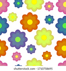 Pattern. Summer flowers on a white background. Vector


