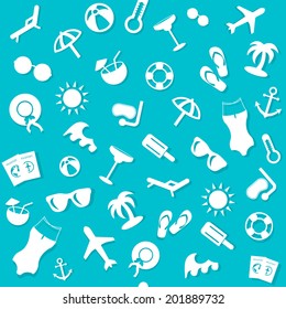 Pattern with summer symbols