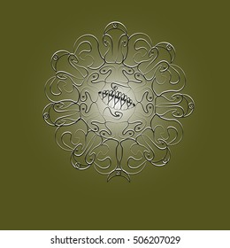 The pattern sun logo or tattoo
Designs handmade author of the idea of wire metal folk art rays petals curl point circle eps10 silver moon vector illustration Stock