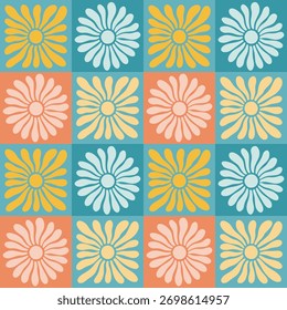 Pattern Sun Summer Abstract Retro Beach. Vintage-inspired seamless background with bold sun motifs. Perfect for posters, packaging, and tropical design themes. Boho Sun Abstract Bg.