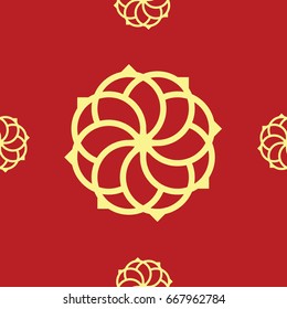 Pattern of sun symbols