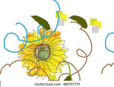 pattern  sunflower flowers 