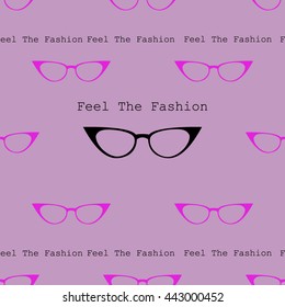 Pattern with sunglasses