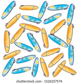 pattern of surfboards sport backdrop vector illustration design