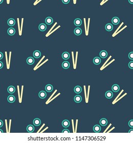 Pattern with sushi and chopsticks