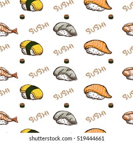pattern sushi drawing graphic  design objects
