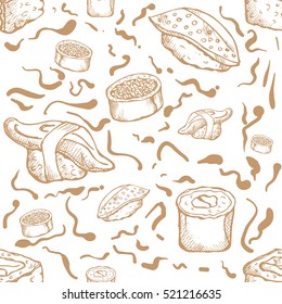 pattern sushi japan foods 