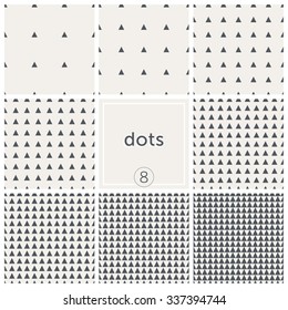 Pattern Swatch Set, Seamless, Dotted Triangles