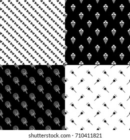 Pattern sweet and candy dream style with black white