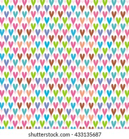Pattern of sweet color heart symbol
