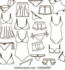 pattern with swimming clothes unisex