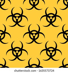 Pattern of symbol of biohazard threat alert