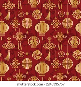 Pattern symbol new year, Chinese new year,concept