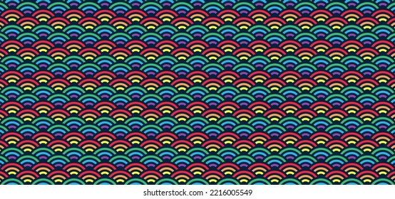 Pattern symbol with rainbow colors. Vector illustration