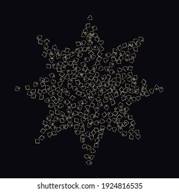 Pattern with symbols of gambling. Colored illustrations with hearts, spades, clubs, diamonds. Template for advertising parties, events in Vegas. 