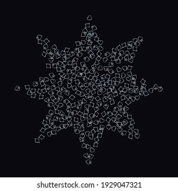 Pattern with symbols of gambling. Colored illustrations with hearts, spades, clubs, diamonds. Template for advertising parties, events in Vegas. 