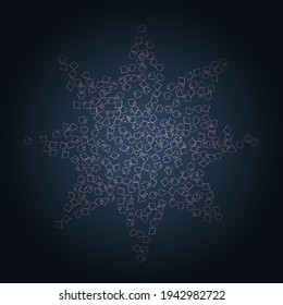 Pattern with symbols of gambling. Colored illustrations with hearts, spades, clubs, diamonds. Template for advertising parties, events in Vegas.