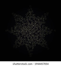 Pattern with symbols of gambling. Colored illustrations with hearts, spades, clubs, diamonds. Template for advertising parties, events in Vegas. 