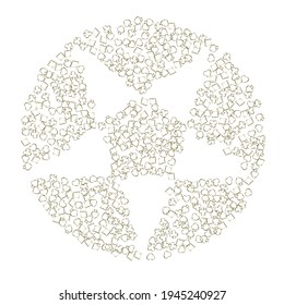Pattern with symbols of gambling. Colored illustrations with hearts, spades, clubs, diamonds. Template for advertising parties, events in Vegas. 