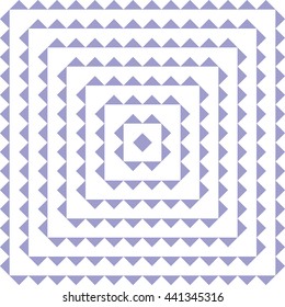 Pattern with symmetric geometric ornament. Abstract repeated triangles background. Mosaic wallpaper. Vector illustration