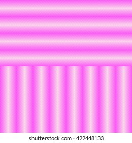 Pattern with symmetric geometric ornament. Bright pink white sharp lines abstract background. 3d optical faux effect wallpaper. Vector illustration
