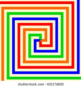Pattern with symmetric geometric ornament. Color abstract background. Ornament picture wallpaper. Vector illustration