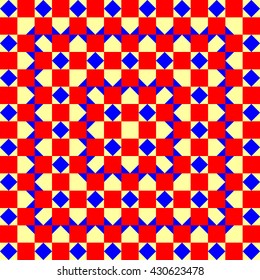 Pattern with symmetric geometric ornament. Colored abstract background. Ornament picture wallpaper. Vector illustration