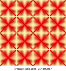 Pattern with symmetric geometric ornament. Polygons red white abstract background. Geometrical figures abstract. Abstract repeated wallpaper. Vector illustration