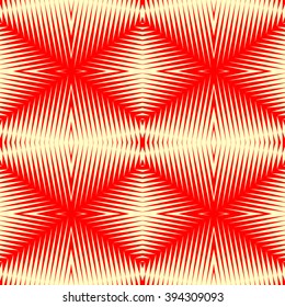Pattern with symmetric geometric ornament. Polygons red white abstract background. Geometrical figures abstract. Abstract repeated wallpaper. Vector illustration