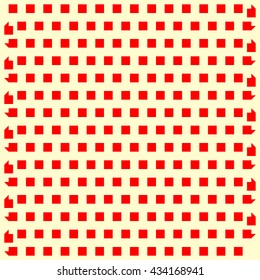 Pattern with symmetric geometric ornament. Red stylized dots and commas abstract background. Ornament picture wallpaper. Vector illustration 