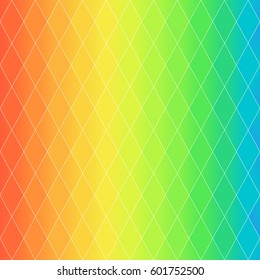Pattern of Symmetric Rhombuses Summer Sea Colors, Continuous to Up and to Down. Universal Bright Abstract Background of Geometric Figures.