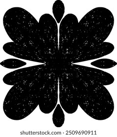 Pattern symmetrical texture imprint black element vector tile pattern