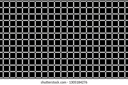 Pattern of tablecloths in black and white.Fabric Texture Background.Vector illustration.-EPS-10
