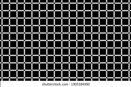 Pattern of tablecloths in black and white.Fabric Texture Background.Vector illustration.-EPS-10