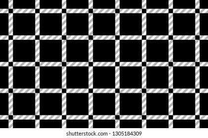 Pattern of tablecloths in black and white.Fabric Texture Background.Vector illustration.-EPS-10