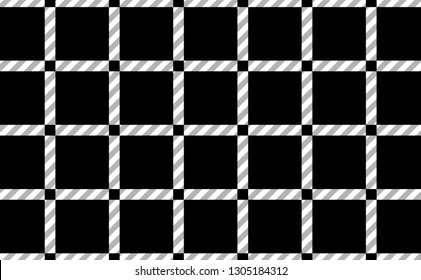 Pattern of tablecloths in black and white.Fabric Texture Background.Vector illustration.-EPS-10