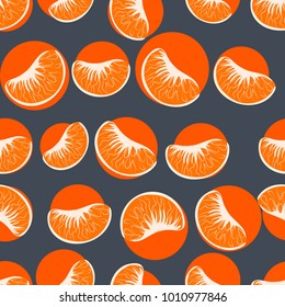 the pattern of tangerine colored background, vector illustration

