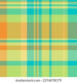 Pattern tartan background of textile fabric vector with a plaid texture seamless check in green and teal colors.