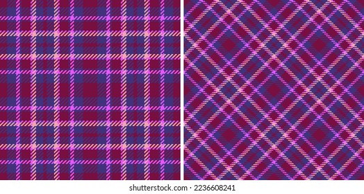 Pattern Tartan Plaid. Stoffgewebe nahtlos. Vektorstruktur überprüfen Hintergrund in Set.