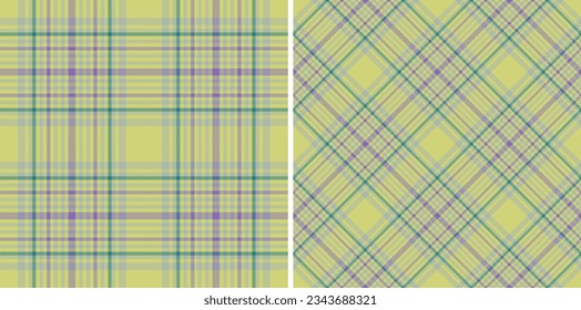 Funda tartán de patrón de fondo textil sin costura con un vector de tela de verificación de textura en conjunto.
