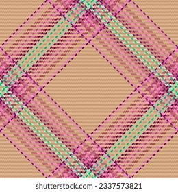 Pattern tartan vector of check fabric background with a plaid seamless textile texture in orange and red colors.