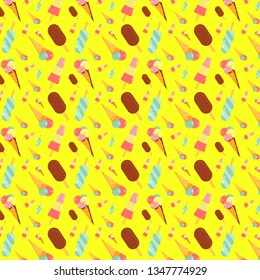 Pattern tasty multi-colored ice cream