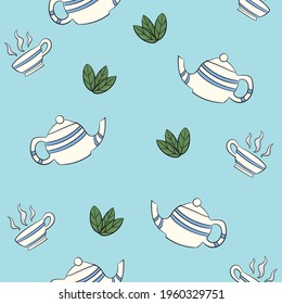 Pattern of tea pot, good for your design or print