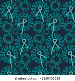 Pattern in teal color shades.
