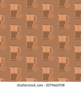 Pattern of teapots. Coffee concept. Can be used as a background.